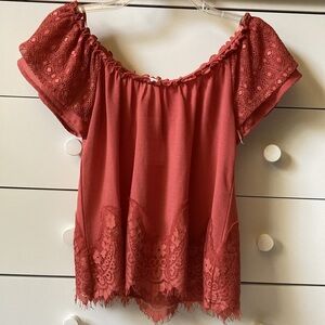 🌸 NWT SELF ESTEEM PEASANT TOP SIZE XS
